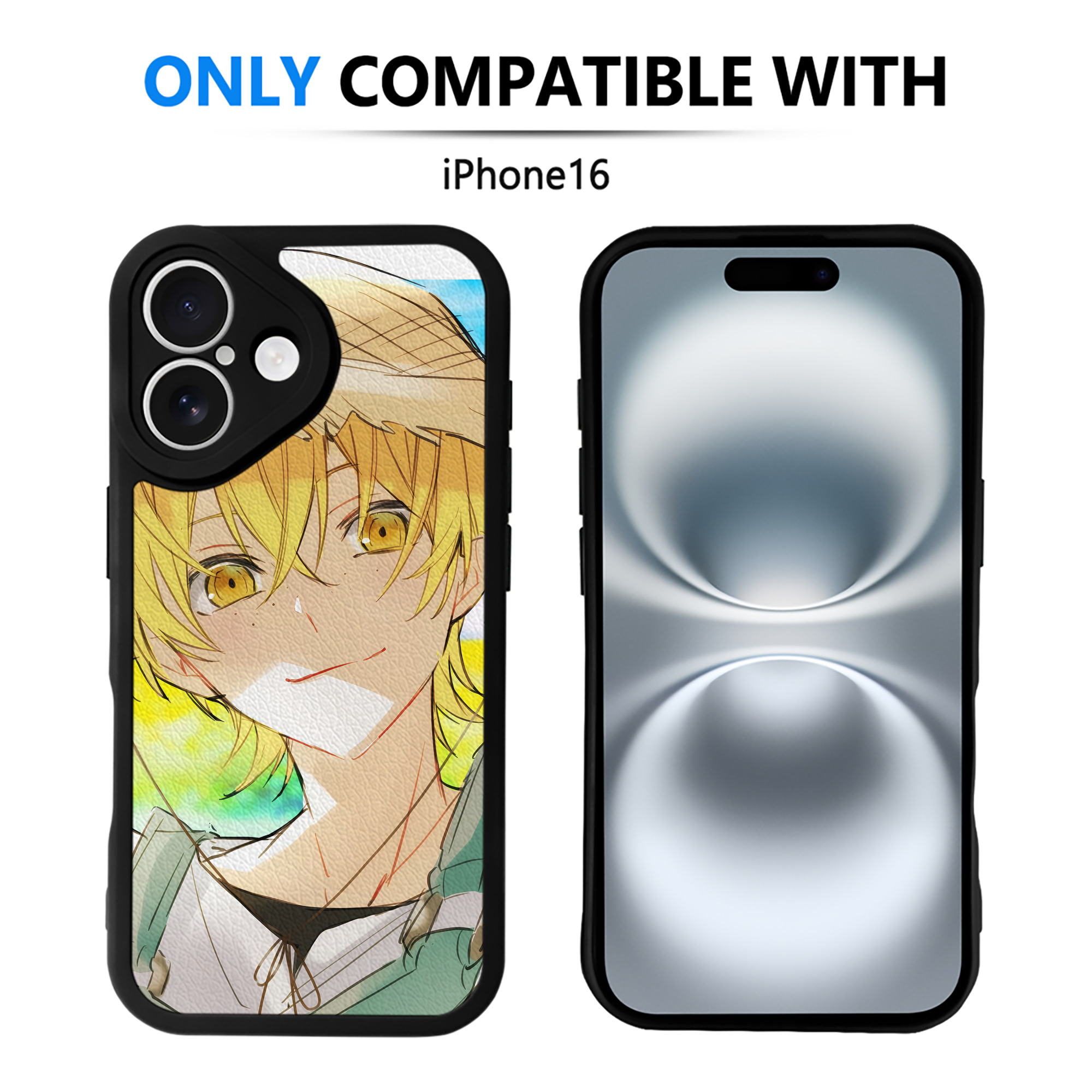 （画像用） 文豪ストレイドッグス Bungo Stray Dogs 【iPhone 16シリーズ対応】シリコンスマホケース（レザー調） 材質：シリコン